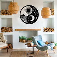 Modern Yin Yang Metal Wall Art