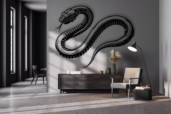 Giant Snake Metal Wall Art