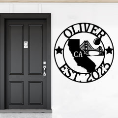 California Custom Metal Sign