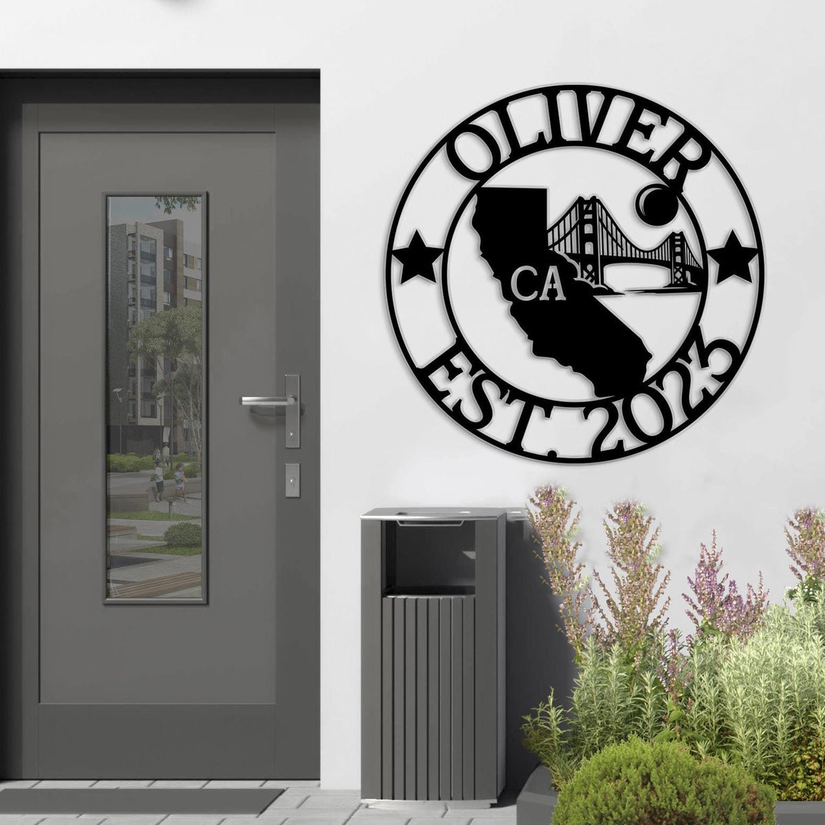 California Custom Metal Sign