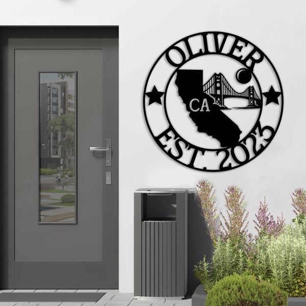 California Custom Metal Sign