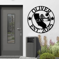California Custom Metal Sign