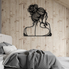 Elegant Woman Metal Wall Decor