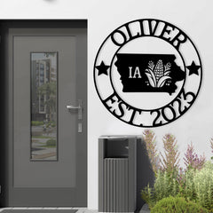 Iowa Custom Metal Sign