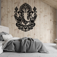 Gold Metal Ganesha Wall Decor