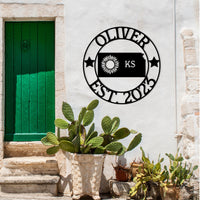 Custom Kansas Metal Sign: Sunflower State Welcome Decor