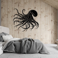 Spooky Octopus Metal Wall Art