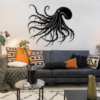 Spooky Octopus Metal Wall Art
