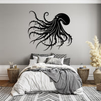 Spooky Octopus Metal Wall Art