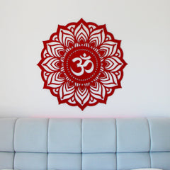 Om Mandala Metal Wall Art
