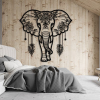 Floral Elephant Decor for Living Room