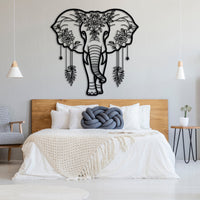 Floral Elephant Decor for Living Room