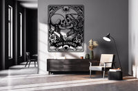 Gothic Couple Skeleton Metal Wall Decor