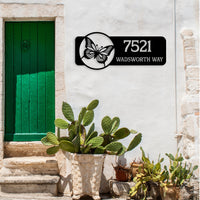 Butterfly Custom House Number Signs