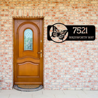 Butterfly Custom House Number Signs