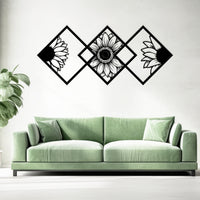 Modern Sunflower Metal Wall Art
