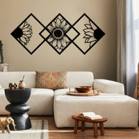 Modern Sunflower Metal Wall Art