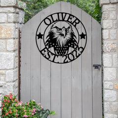 Patriotic Eagle Custom Metal Sign