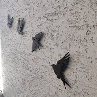 Flying Swallow Set Metal Wall Art
