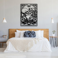 Gothic Couple Skeleton Metal Wall Decor
