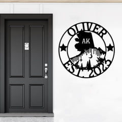 Alaska Custom Metal Sign