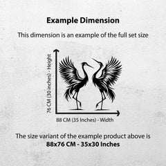 Metal Cranes Wall Art Set of 2