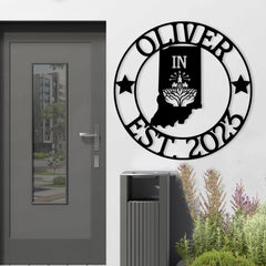 Indiana Custom Metal Sign