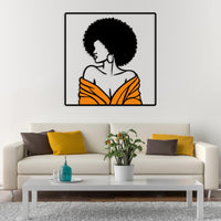 Colorful metal african wall art