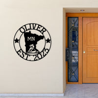 Custom Minnesota Metal Sign: Hockey Wall Decor