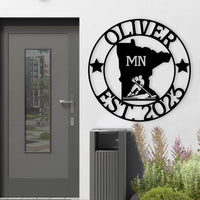 Custom Minnesota Metal Sign: Hockey Wall Decor
