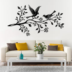 Birds on Tree Branch Metal Wall Decor