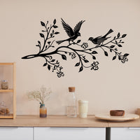 Birds on Tree Branch Metal Wall Decor