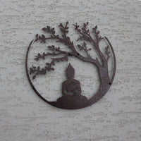 Tree of Life and Buddha Metal Wall Decor