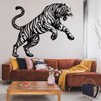 Imposing Tiger Metal Wall Decor