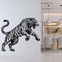 Imposing Tiger Metal Wall Decor