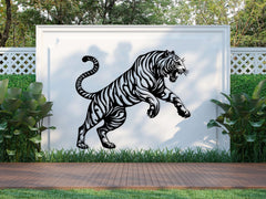 Imposing Tiger Metal Wall Decor