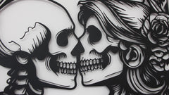 Gothic Couple Skeleton Metal Wall Decor