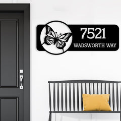 Butterfly Custom House Number Signs