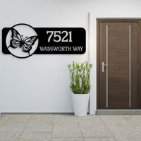 Butterfly Custom House Number Signs