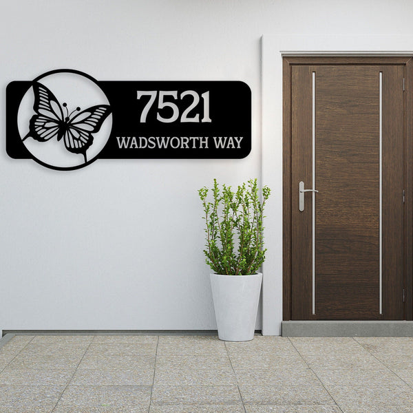 Butterfly Custom House Number Signs