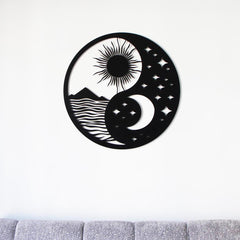 Modern Yin Yang Metal Wall Art