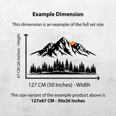 Forest and Mountains Metal Wall Art