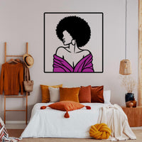 Colorful metal african wall art