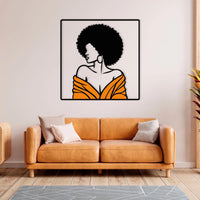 Colorful metal african wall art