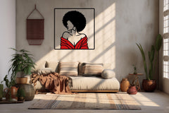 Colorful metal african wall art
