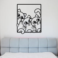 Silly Cats Metal Wall Art