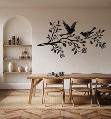 Birds on Tree Branch Metal Wall Decor