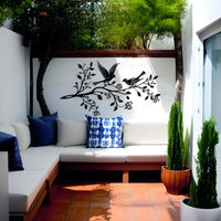 Birds on Tree Branch Metal Wall Decor
