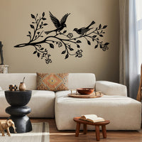 Birds on Tree Branch Metal Wall Decor