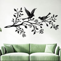 Birds on Tree Branch Metal Wall Decor